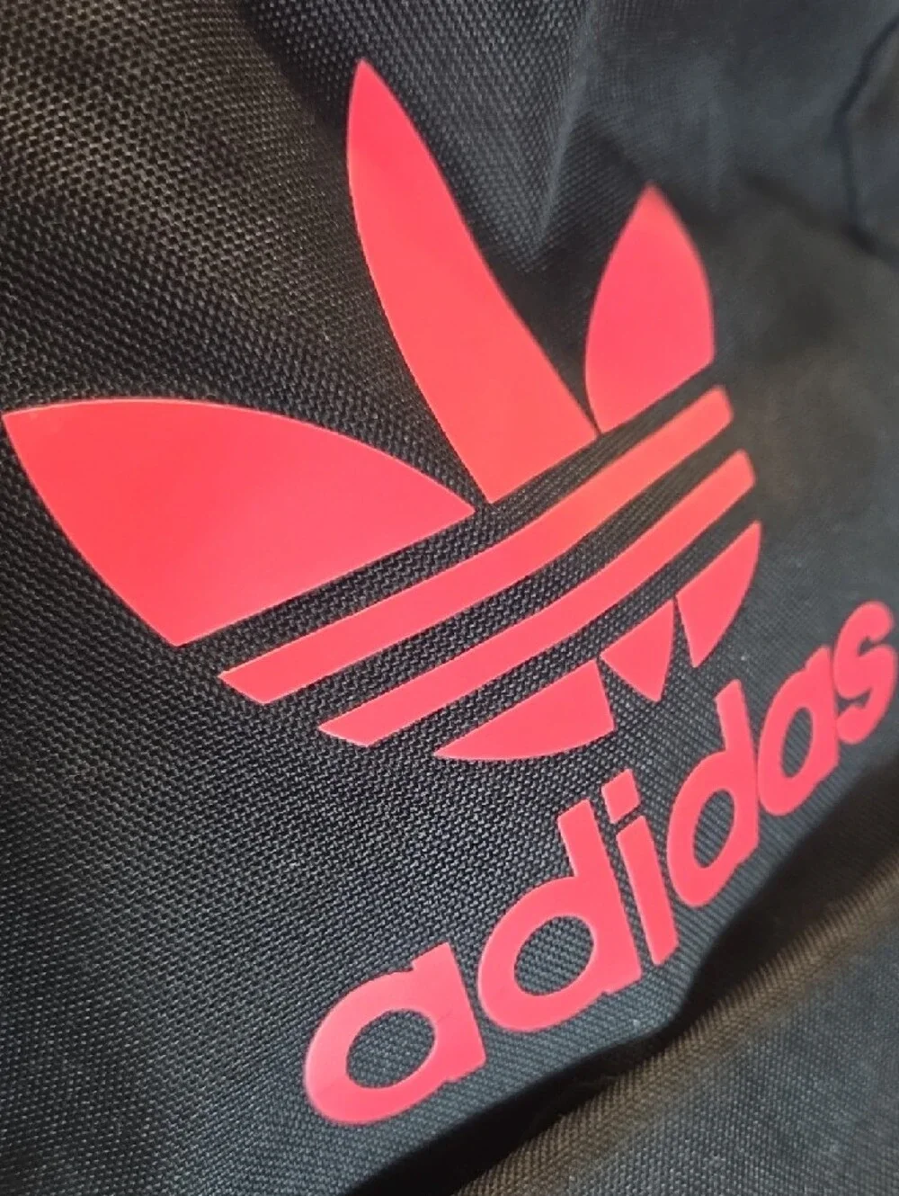 adidas Classic Ziptop Black And Neon Pink Backpack - Picture 4 of 7